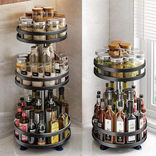 rangement pour épices 2 3 niveaux rond